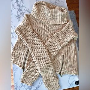 Cropped beige sweater